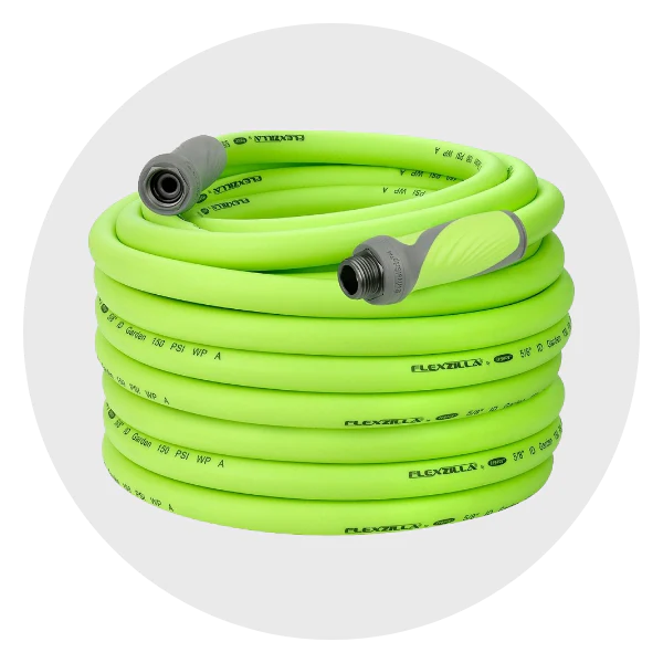 lightweight garden hose in bright green – durable, kink-free lawn hose for outdoor watering and yard maintenance