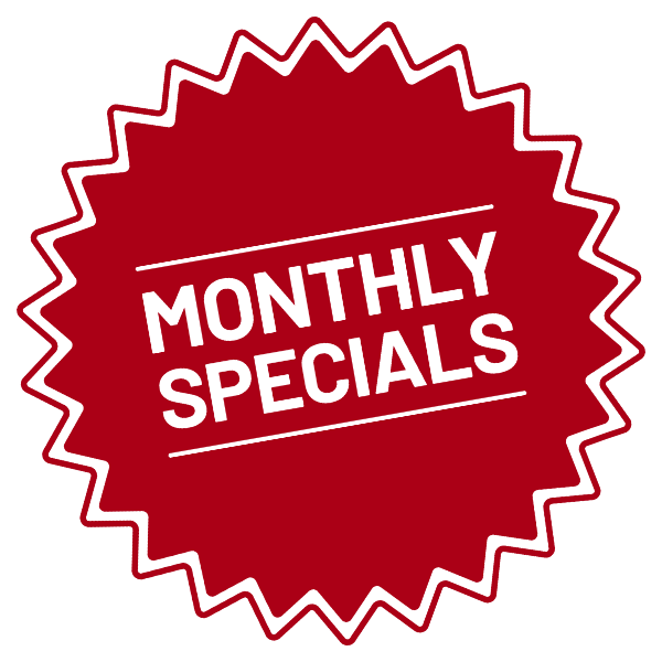 Monthly specials on hardware, tools, and supplies.