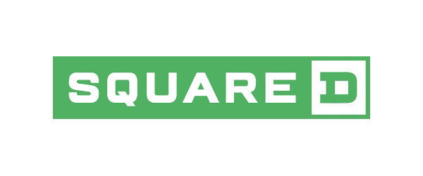 Square D logo in green with bold white text and a square-shaped ‘D’ symbol, representing the brand known for electrical equipment and circuit protection products.