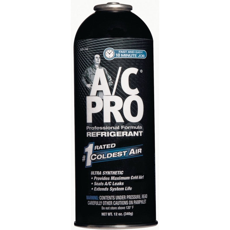 A/C Pro ACP102-6 AC Refrigerant, 12 oz, Can, Liquid-Based Aerosol (Pack of 6)