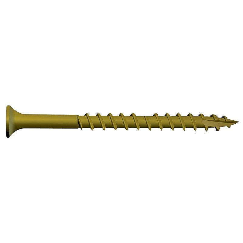 Camo 0356150 Deck Screw, #9 Thread, 2-1/2 in L, Bugle Head, Star Drive, Type 17 Slash Point, Carbon Steel, 100/PK
