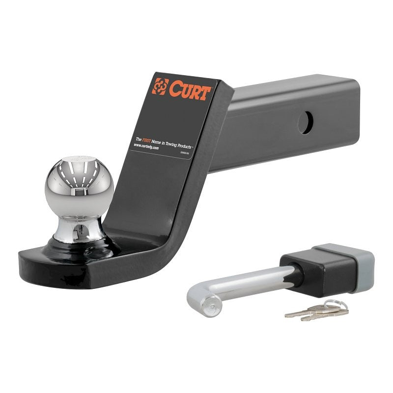 Curt 45142 Towing Starter Kit, 2 in Dia Hitch Ball, Powder-Coated