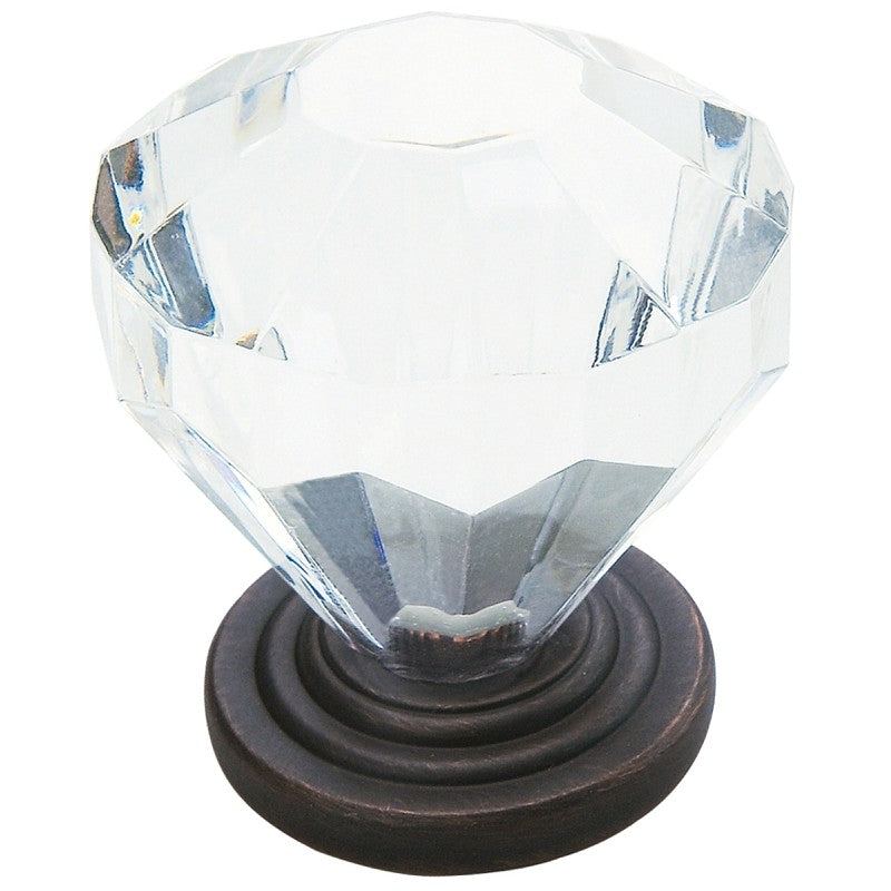 Amerock Traditional Classics Series 14303ORB Cabinet Knob, 1-3/8 in Projection, Acrylic/Zinc, Oil-Rubbed Bronze