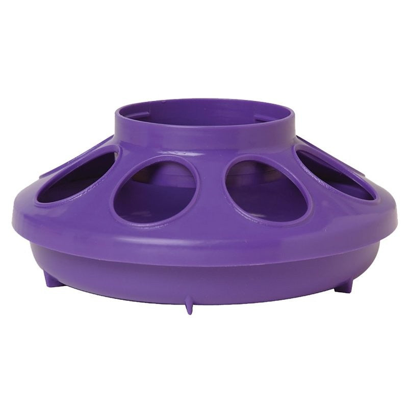 Little Giant 806PURPLE Feeder Base, 1 qt Capacity, 8-Opening, Polypropylene, Purple