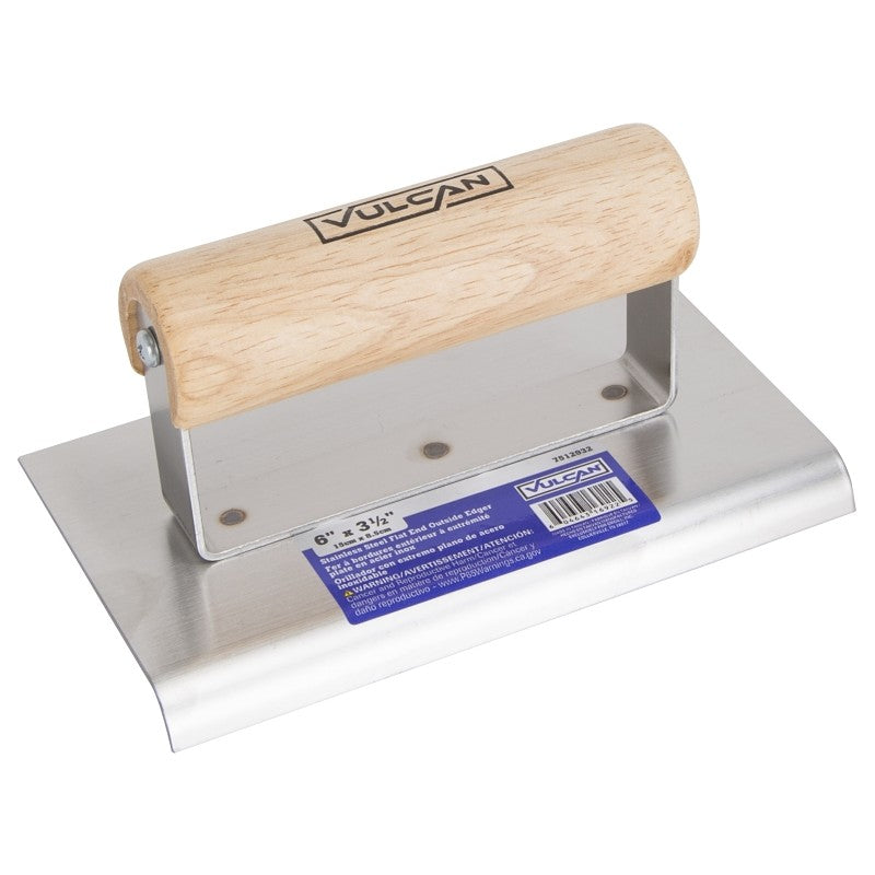 Vulcan 16922 Concrete Edger, 6 in L Blade, 3.5 in W Blade, 1/2 in Lip, 3/8 in Lip Radius