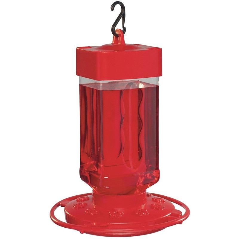 Daisy First Nature 993055-546 Bird Feeder, 32 oz, Plastic, Bright Red