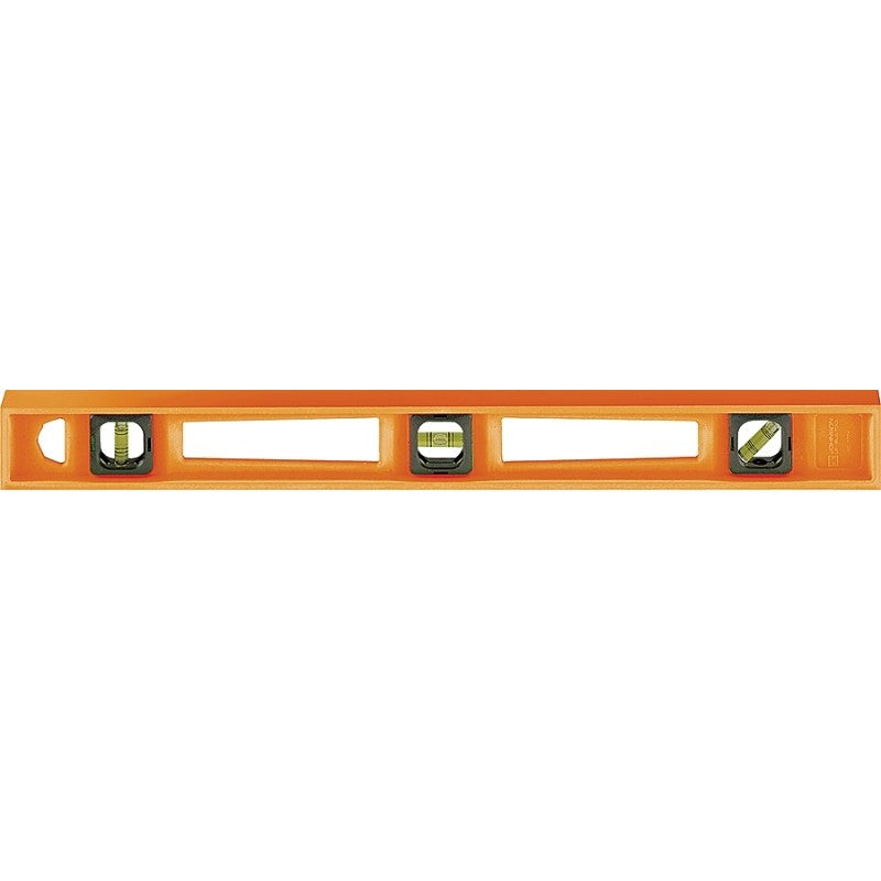 Johnson 7748-O I-Beam Level, 48 in L, 3-Vial, Non-Magnetic, Foam Mold Polystyrene, Orange