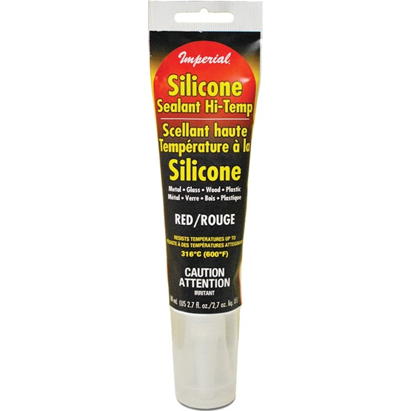 Imperial KK0321 Silicone Sealant, Paste, Red, 2.7 oz Tube