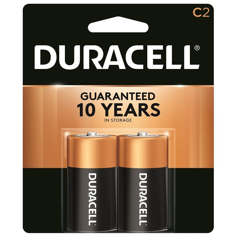 Duracell MN1400B2Z Battery, 1.5 V Battery, 7.8 Ah, C Battery, Alkaline, Manganese Dioxide