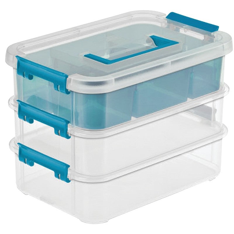 Sterilite 14138606 Tray Organizer, Clear, 10-5/8 in L, 7-1/4 in W, 7-3/4 in H (Pack of 6)