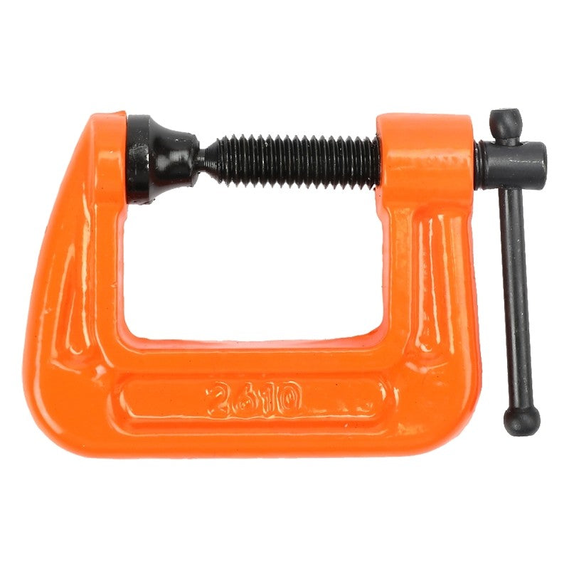 Pony 2610 Light-Duty C-Clamp, 750 lb Clamping, 1 in Max Opening Size, 1 in D Throat, Cast Iron Body, Silver Body