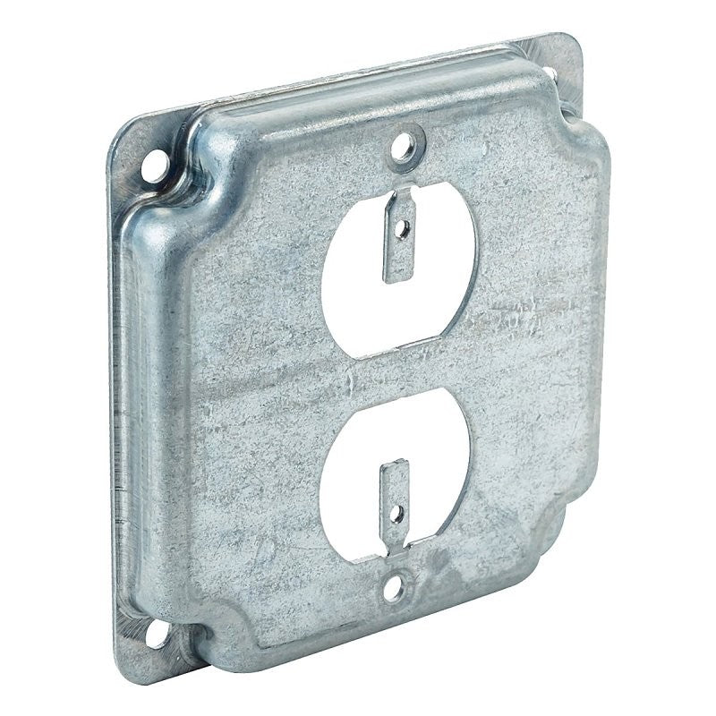 Southwire G1938-UPC Box Cover, 1/2 in L, 4 in W, Square, 2-Gang, Steel, Silver, Galvanized