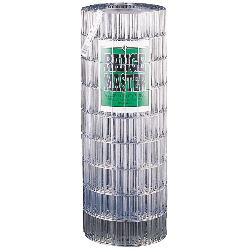 Rangemaster 7744 Welded Utility Fence, 100 ft L, 60 in H, 2 x 4 in Mesh, 14 Gauge, Galvanized