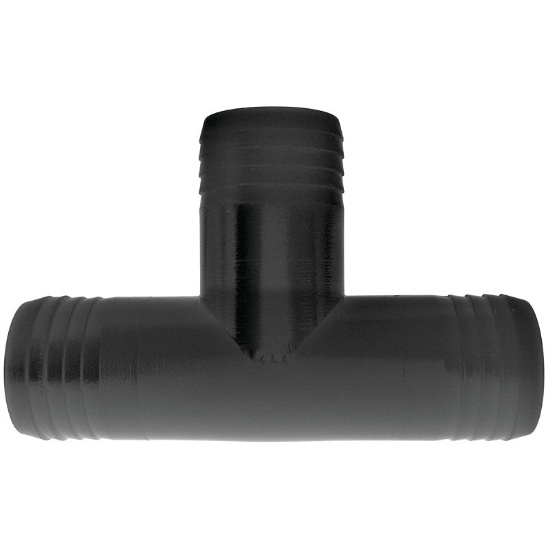 Green Leaf T100P Hose Adapter Tee, 1 in, Hose Barb, Polypropylene, Black (Pack of 5)