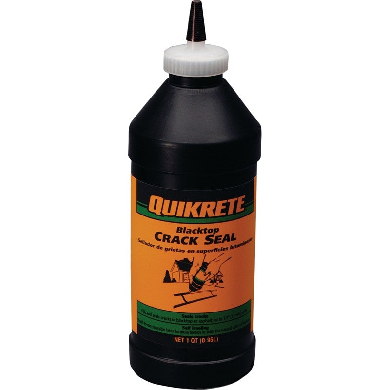 Quikrete 864005 Self-Leveling Crack Seal, Liquid, Black, Slight, 1 qt Bottle