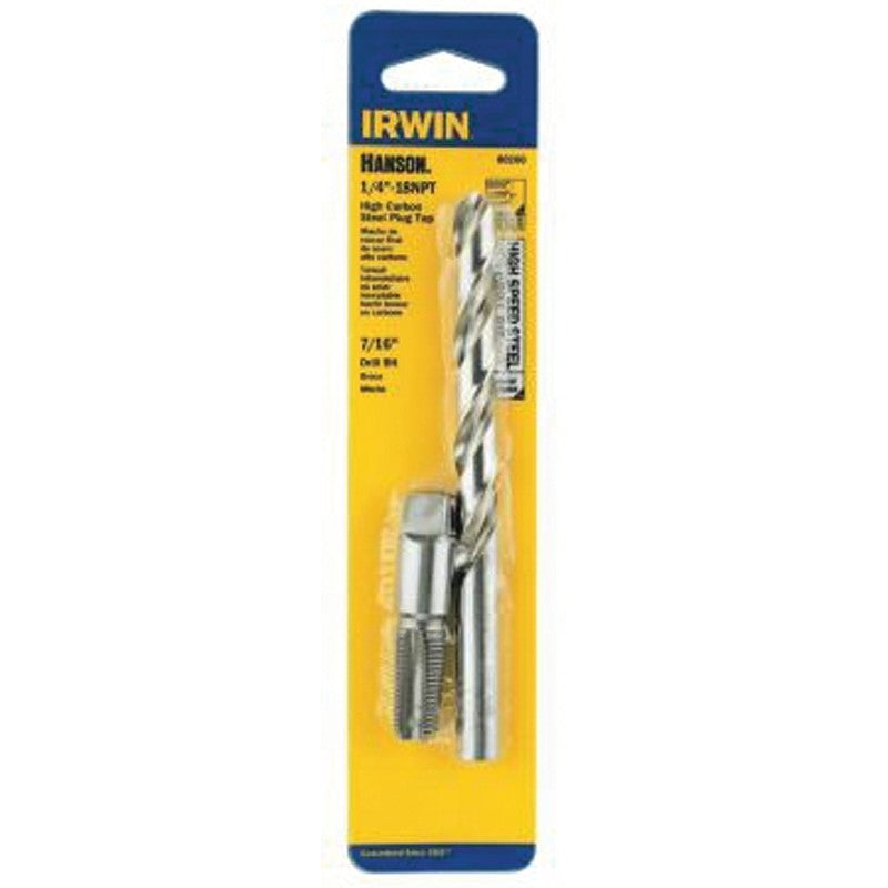 Irwin 80260 Tap and Drill Bit Set, HCS/HSS, 7/16 in Drill Bit
