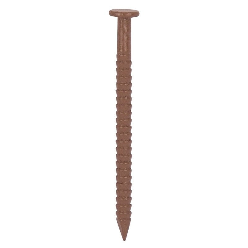 ProSource NTP-072-PS Panel Nail, 16D, 1 in L, Steel, Painted, Flat Head, Ring Shank, Brown, 171 lb (Pack of 5)