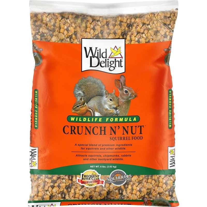 Wild Delight Crunch N' Nut 362080 Squirrel Food, 8 lb Poly Bag