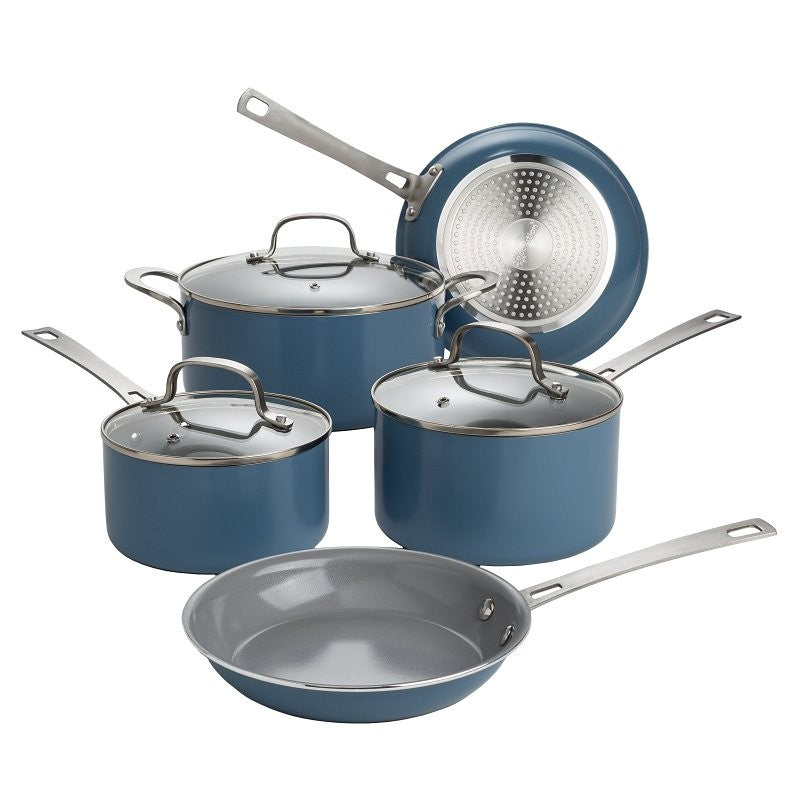 Ecolution EL13044-AS Cookware Set, Ceramic, Dusty Blue