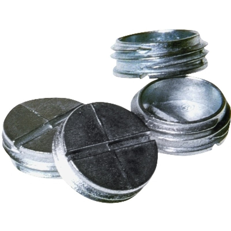 Hubbell 5269-0 Closure Plug, 1/2 in, Zinc, Gray