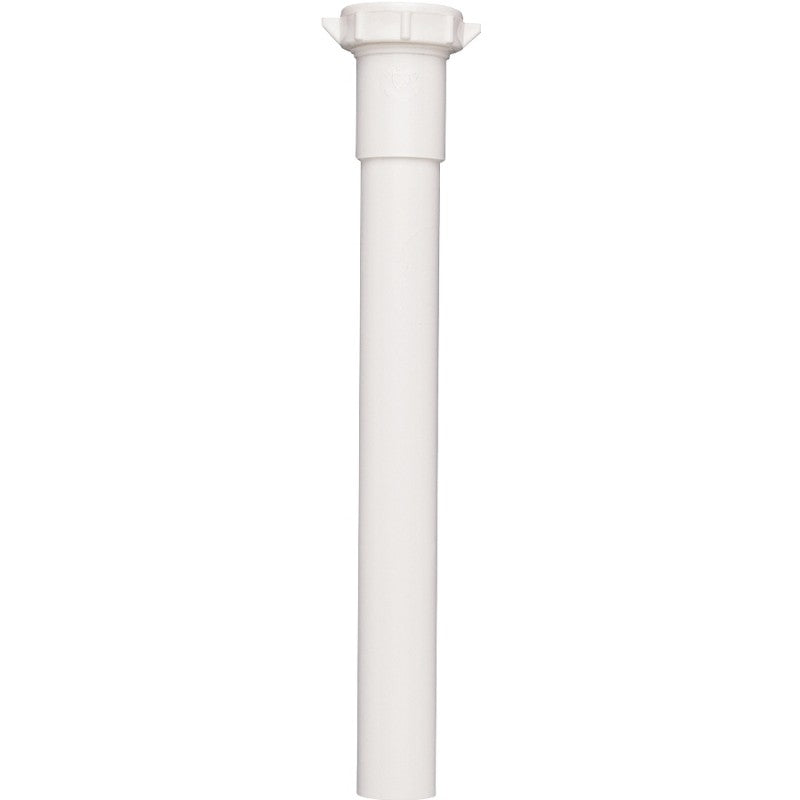 Plumb Pak PP945W Pipe Extension Tube, 1-1/4 x 1-1/4 in, 12 in L, Slip-Joint, Plastic, White