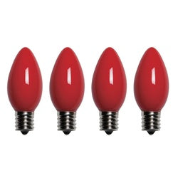 FILAMENT BULB C9 OPAQUE RED (Pack of 25)