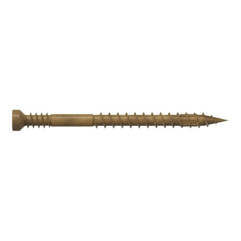 Simpson Strong-Tie FT07200R450 Finishing Trim Screw, #7 Thread, 2 in L, Serrated Thread, Trim Head, 450