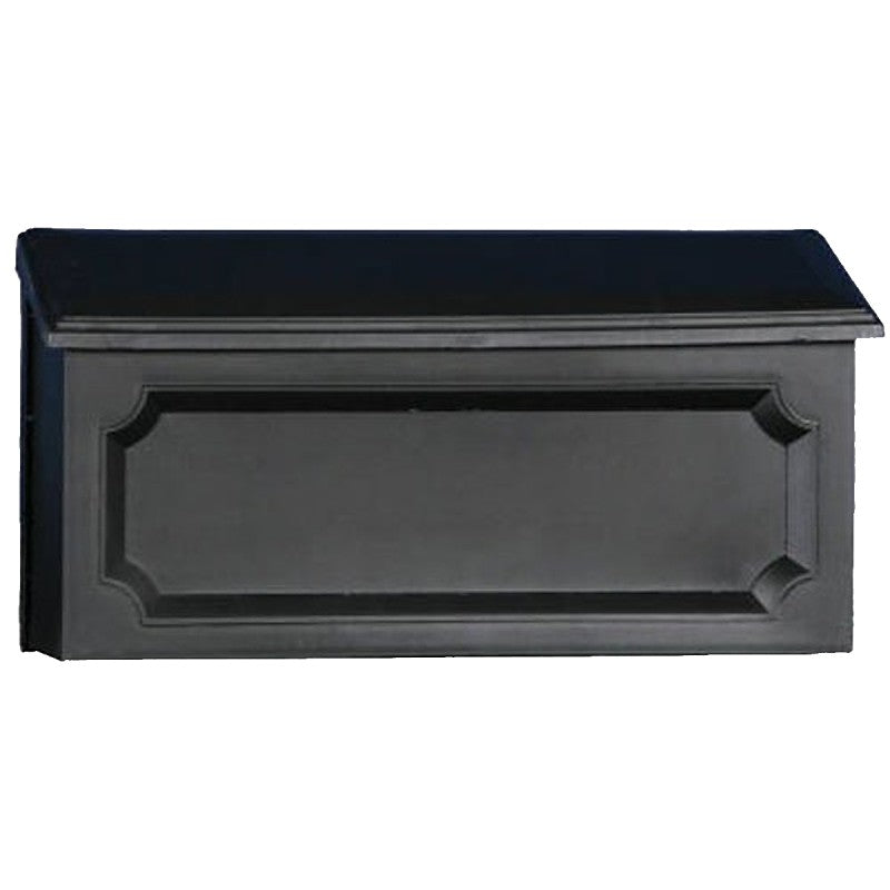 Gibraltar Mailboxes Windsor Series WMH00B04 Mailbox, 288.6 cu-in Capacity, Polypropylene, Black, 15-1/2 in W, 4.7 in D