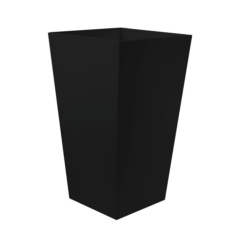 Bloem FPS2000-6 Planter, 20 in H, 11-1/2 in W, 11-1/2 in D, Square, Tall Finley Design, Plastic, Black, 1/PK