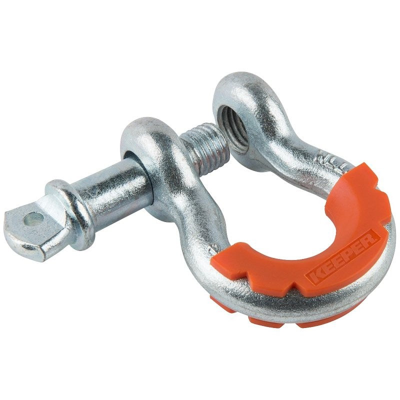 Keeper KWA14618 Bow Shackle with Moulded Isolator, 3/4 in, 9500 lb Working Load