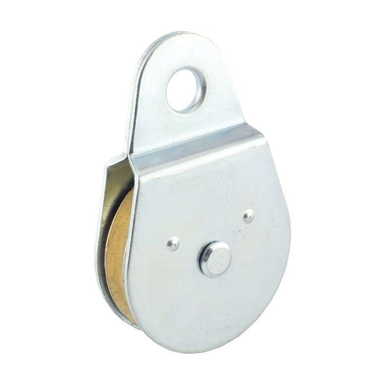Baron 0172ZD-1-1/2 Pulley Block, Single Rigid Eye, 1-1/2 in Rope, 420 lb Working Load, Zinc