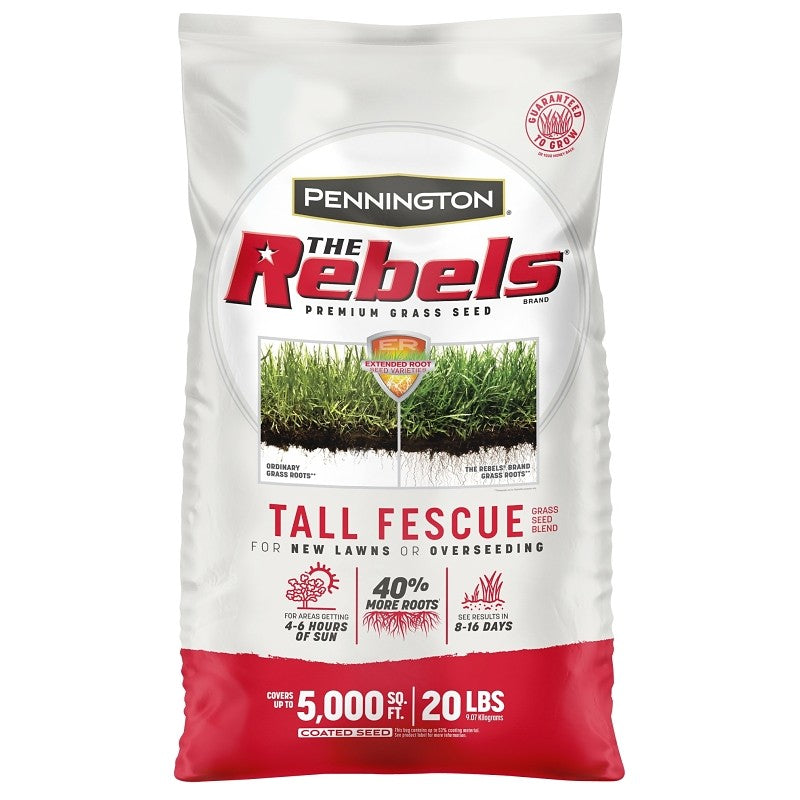 The Rebels 100543730 Grass Seed Blend, Tall Fescue, 20 lb Bag