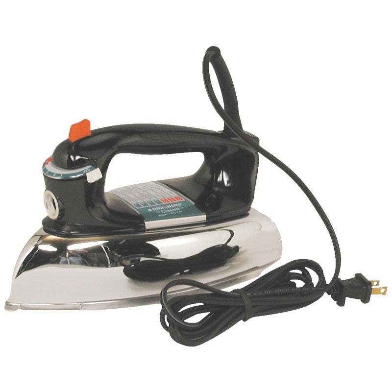 Black+Decker F67E-2 Steam Iron, 1100 W, Aluminum, Black