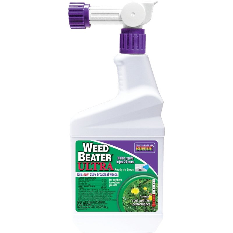 Bonide Weed Beater 312 Weed Killer, Liquid, Amber, Spray Application, 1 pt
