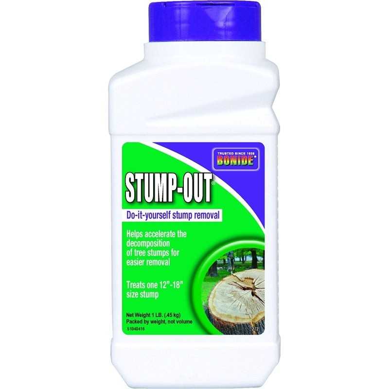 Bonide Stump-Out 272 Stump Removal, Granules, White/Yellow, 1 lb Bottle
