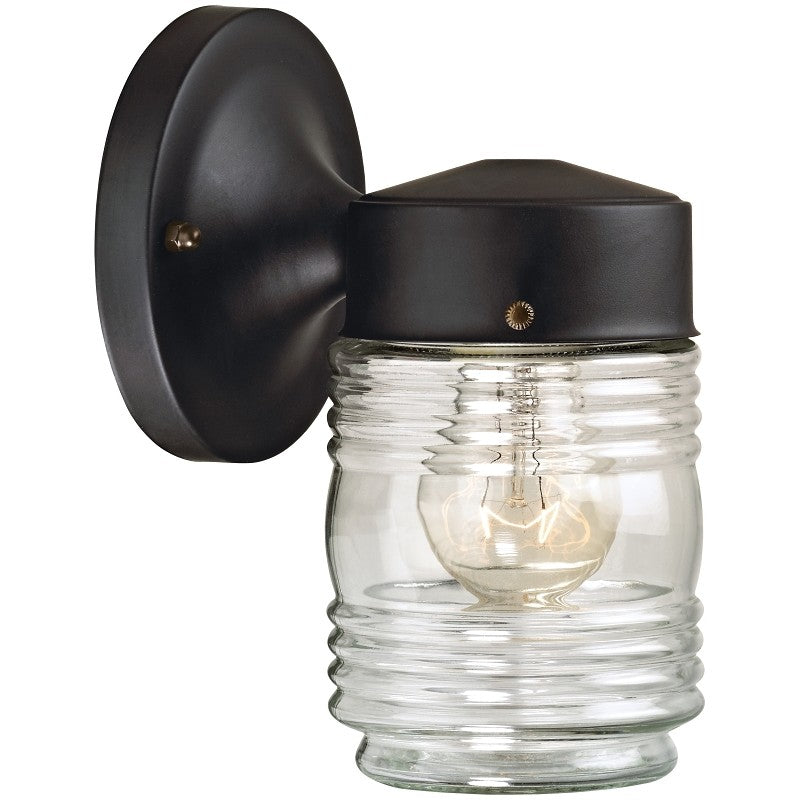 Boston Harbor W15BK01-33883L Outdoor Wall Lantern, 120 V, 60 W, A19 or CFL Lamp, Steel Fixture, Black, Black Fixture