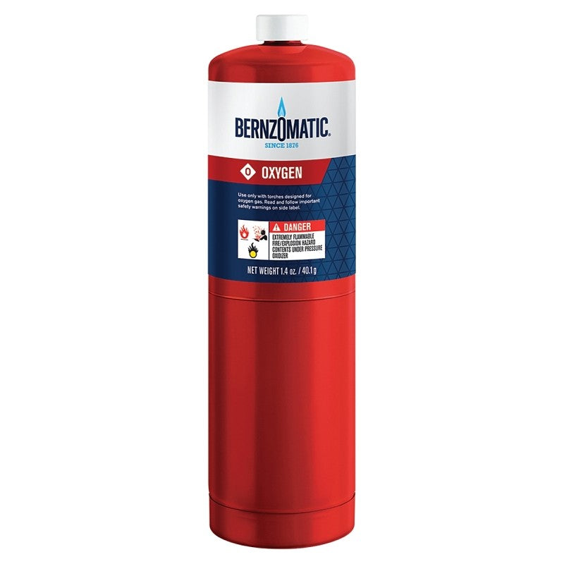 BernzOmatic 333251 Series Torch Cylinder, Liquid Form, Red, Oxygen, 1.4 oz (Pack of 4)