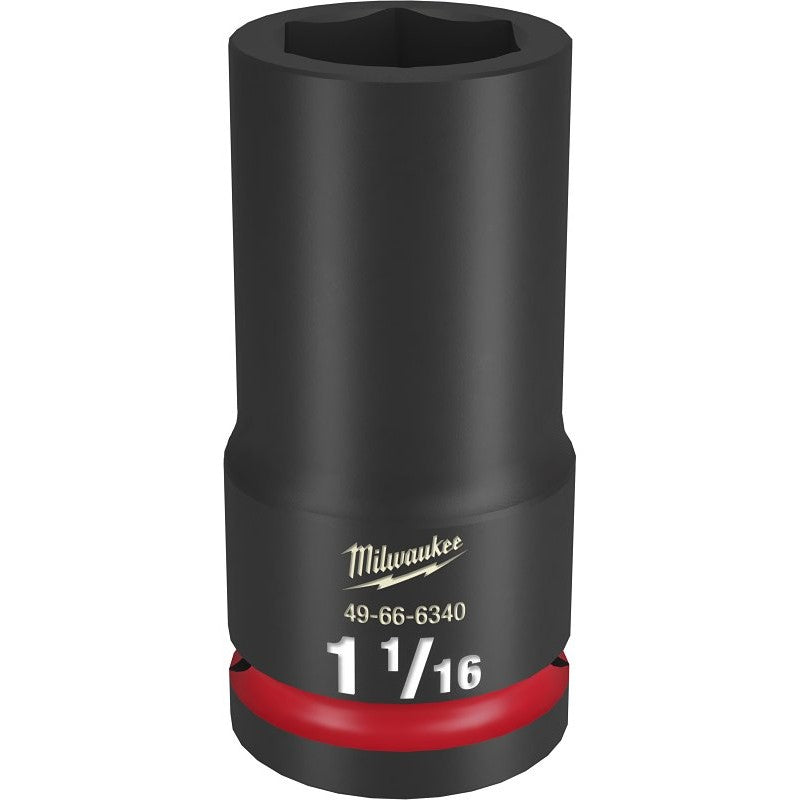 Milwaukee SHOCKWAVE Impact Duty Series 49-66-6340 Deep Impact Socket, 1-1/16 in Socket, 3/4 in Drive, Square Drive