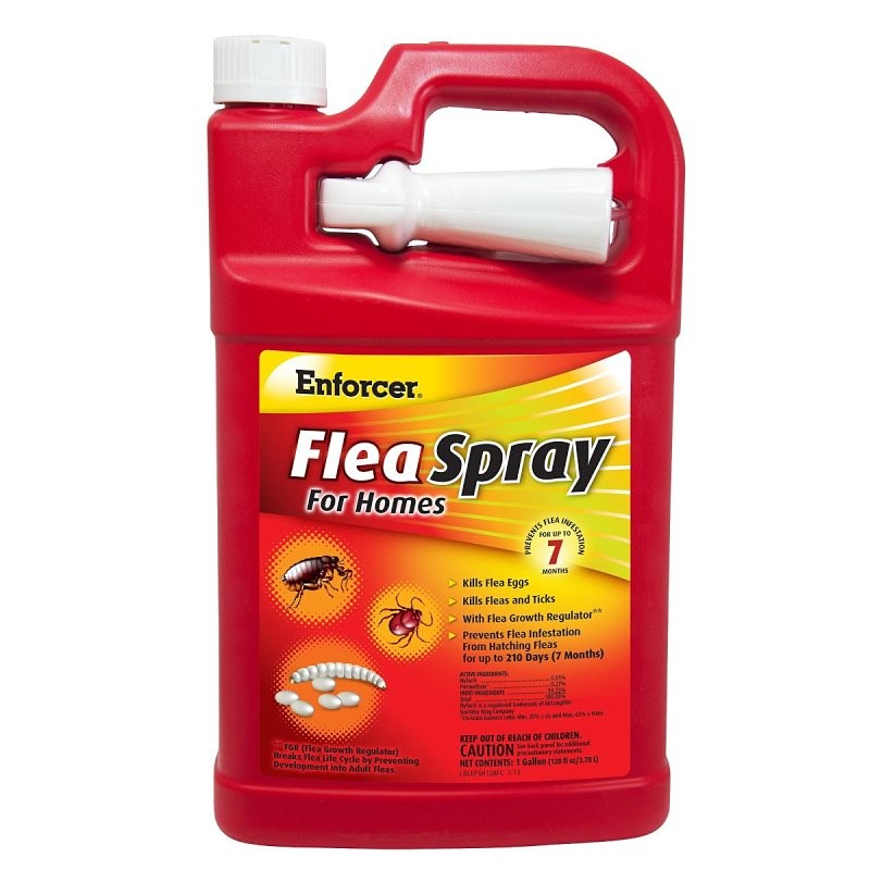 Enforcer EFSH128 Tick and Flea Killer, Liquid, Spray Application, 128 oz Bottle