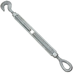 Hook & Eye Turnbuckle 5/8 By 12 Inch Galvanized Drop Forged Steel