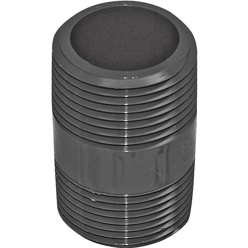 Genova 300 Series P-34-CL Pipe Nipple, 3/4 in, MIP, PVC, Gray, SCH 80 Schedule