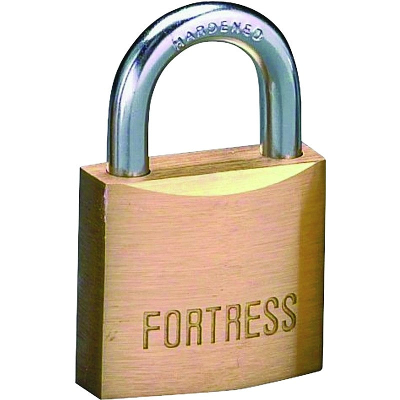 American Lock Fortress Series 1840D Padlock, 1-9/16 in W Body, Keyed Different Key, 1/4 in Dia Shackle, Steel Shackle
