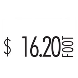 PRICING LABEL WHITE 3/4X7/16IN