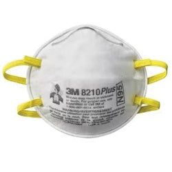3M 8210PH6-DC Respirator, One-Size Mask, N95, P95 Filter Class, 95 % Filter Efficiency, White