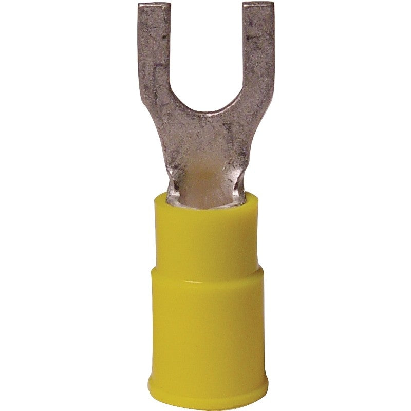 Gardner Bender 10-116 Spade Terminal, 600 V, 12 to 10 AWG Wire, #8 to 10 Stud, Vinyl Insulation, Yellow