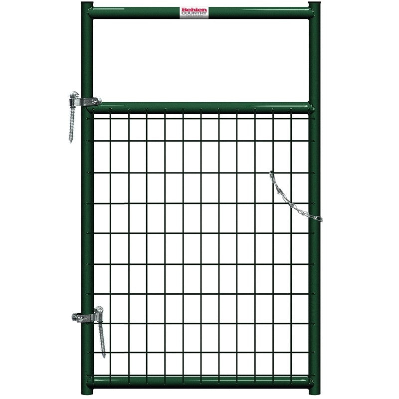 Behlen Country 40132032 Wire-Filled Gate, 36 in W Gate, 50 in H Gate, 6 ga Mesh Wire, 2 x 4 in Mesh, Green