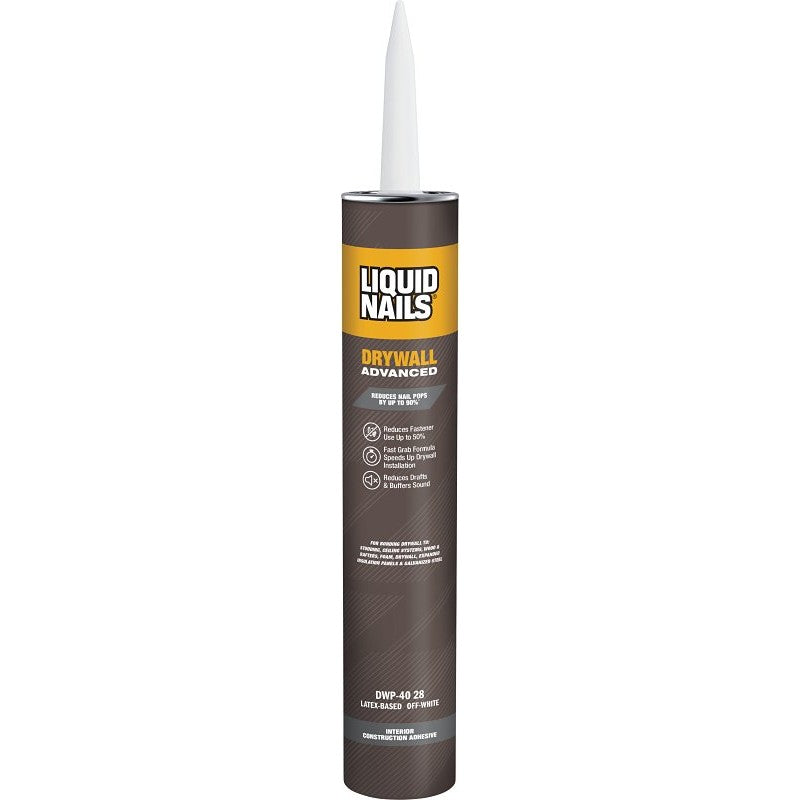 Liquid Nails DWP-24 Drywall Adhesive, Off-White, 28 oz Cartridge (Pack of 12)