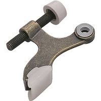 Contoured Hinge Pin Door Stop Antique Brass