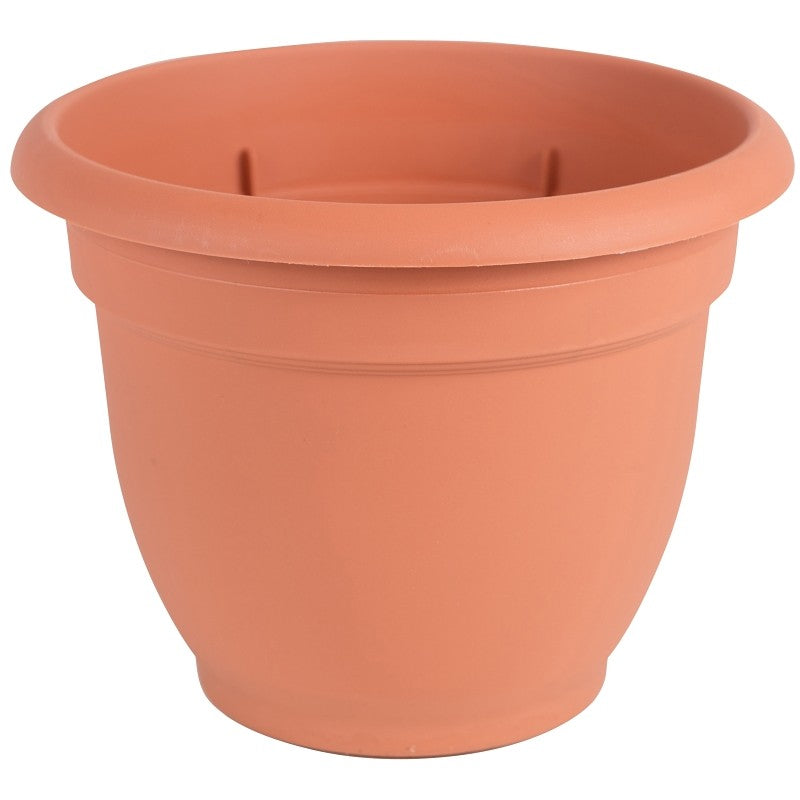Bloem 20-56106 Planter, 6 in Dia, 5-1/4 in H, 6-1/2 in W, Round, Plastic, Terra Cotta (Pack of 10)