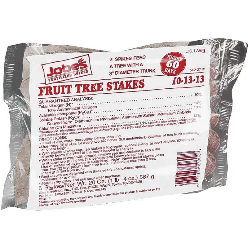 Jobes 02012 Fertilizer, 8.81 oz Bag, Spike, 10-13-13 N-P-K Ratio